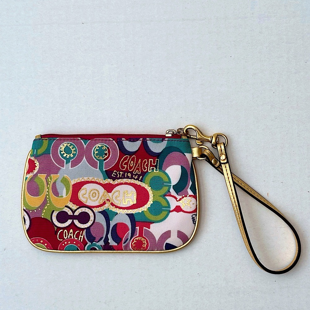 Coach Poppy Wristlet Multicolor